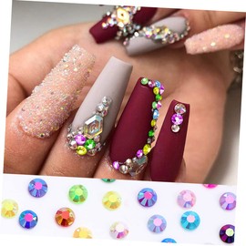 Baluue Colorful Nail Resin Diamonds Color Jelly Flatback Gems for Nail Art Decoration Lightweight Chic Ornaments for Manicurists and Craft