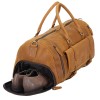 TIDING Custom Weekender Overnight Genuine Leather Travel Bag Duffel Bag