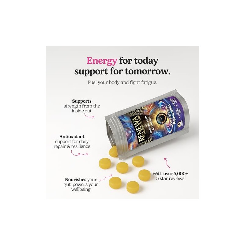 Renewa Creatine Gummies 1000mg Lemon Flavour Trial Pack 10
