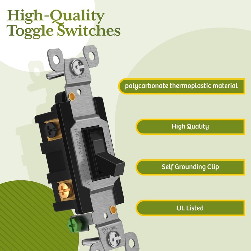 TG 4-Way Toggle Light Switch, Four Way Electrical Wall Switch,
