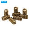 PATIKIL M8xM6x14mm Brass Threaded Repair Insert Nut, 8 Pcs Male