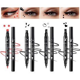 FantasyDay 4 Pcs Longwearing Colorful Eyeliner Pencil Waterproof Smudge-proof Ultra-Pigmented Comfortable Smooth Eye Pencil - Holiday Eye Makeup Eyeliner Pen Gift Set Delineadores de Colores Para Ojos