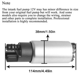 EVIL ENERGY 255LPH 43PSI EFI Intank Electric Fuel Pump Installation Kit 12V Universal