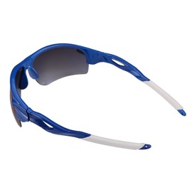 Mass Vision 2 Pair of 'The Athlete' Precision Sport Wrap Lightweight Bifocal Unisex Reading Sunglasses (1 Pair - Polarized Blue, 2.5, x)