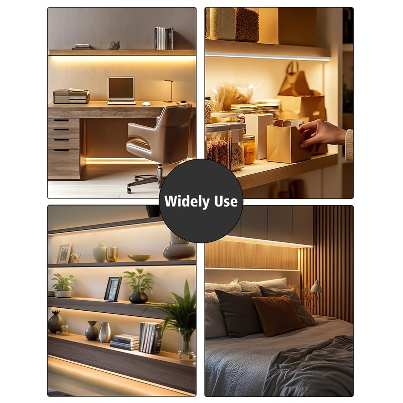 Shine Decor Under Cabinet Lighting Strip, Free Cuttable LED Silicone