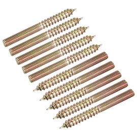 sourcing map 48pcs M5 x 50mm Hanger Bolts Double Sided Threaded Pin Bolts for Connecting Wooden Furniture