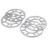 Anhoer 4Pcs Aluminum Alloy Wheel Spacers 5mm Universal Wheel Accessories