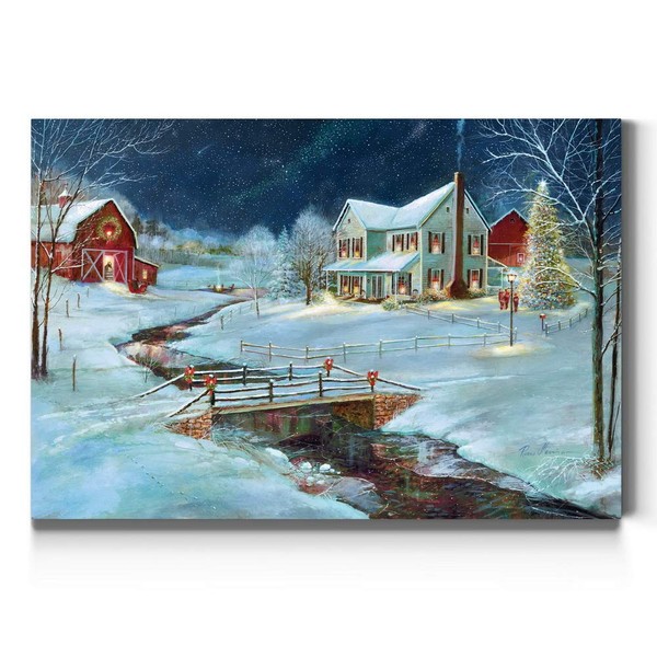 Renditions Gallery Christmas on The Farm Wall Art, Snowy Country