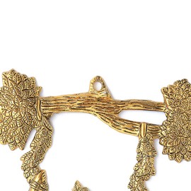 Aditri Creation メタル壁掛けラダ・クリシュナ壁装飾ツリージューラ・ジューラ・スイングインド装飾像アイドル壁装飾ホームオフィス寺院ギフトとインテリア用。 ホワイト