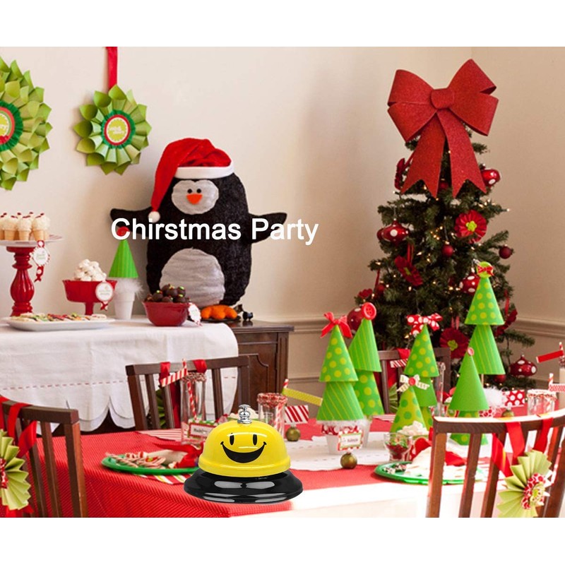 Wekoil Call Bell Smiley Face Desk Service Bell Ding Bell