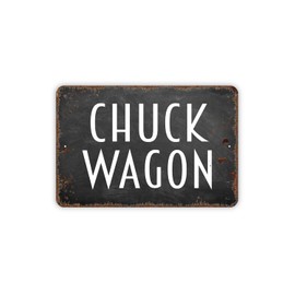 8" x 12" Chuck Wagon Metal Sign