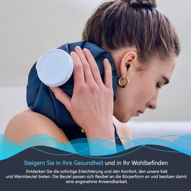 IEA Medical Cold and Warm Bags, for Hot and Cold Treatment, Heat Bag, Ice Pack for Cold Therapy, Cooling Pad, Hot Water Bottle, Cooling Pads, Reusable, 23 cm Diameter, Blue