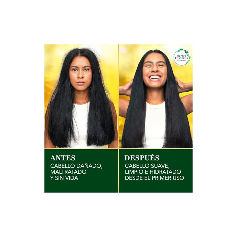 HERBAL ESSENCES BioRenew, Shampoo sin sulfatos ni parabenos para cabello