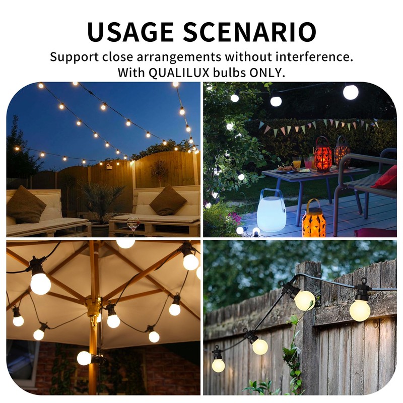 Qualilux A15 Small Dusk to Dawn Light Bulbs Outdoor 450LM,