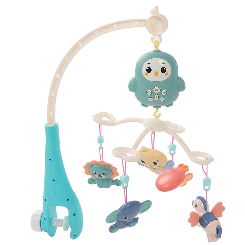 Baby Crib Mobile with Music Lights 360 Degree Rotation Timing