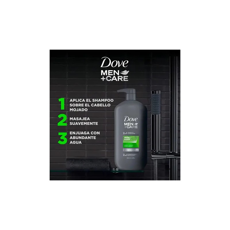 Shampoo 2 En1 Dove Men Care Acondicionador Fresh Clean 917ml