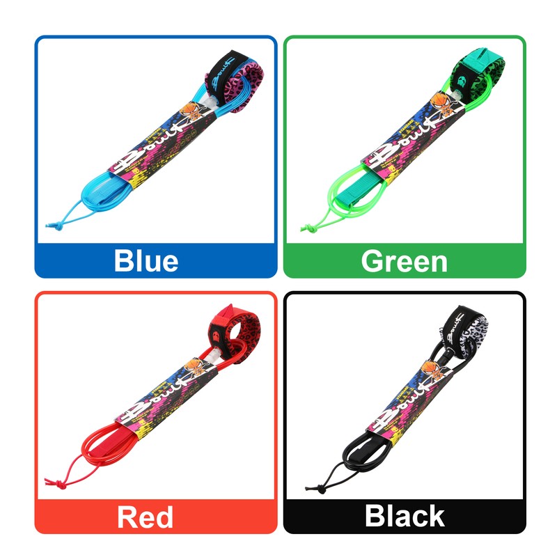Surf Leash 7mm Thick 6ft/8ft Straight Surfboard Leash SUP Leg