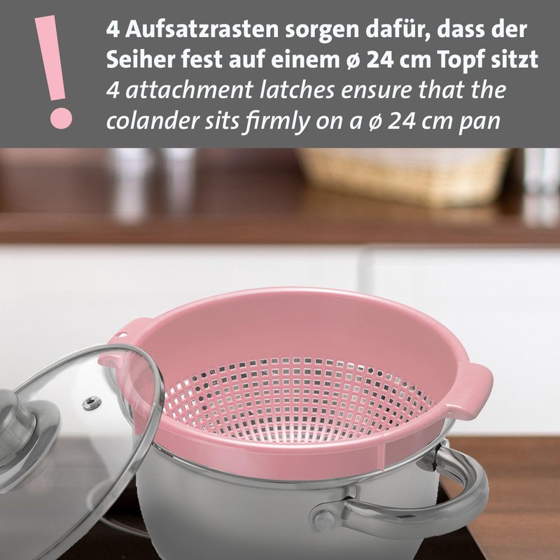 Westmark 2126221P Colander / Strainer with Recessed Handles and Attachment
