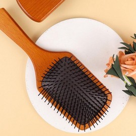 Wooden Scalp Massage Paddle Cushion Hair Brush Paddle Brush (Large) 5ea