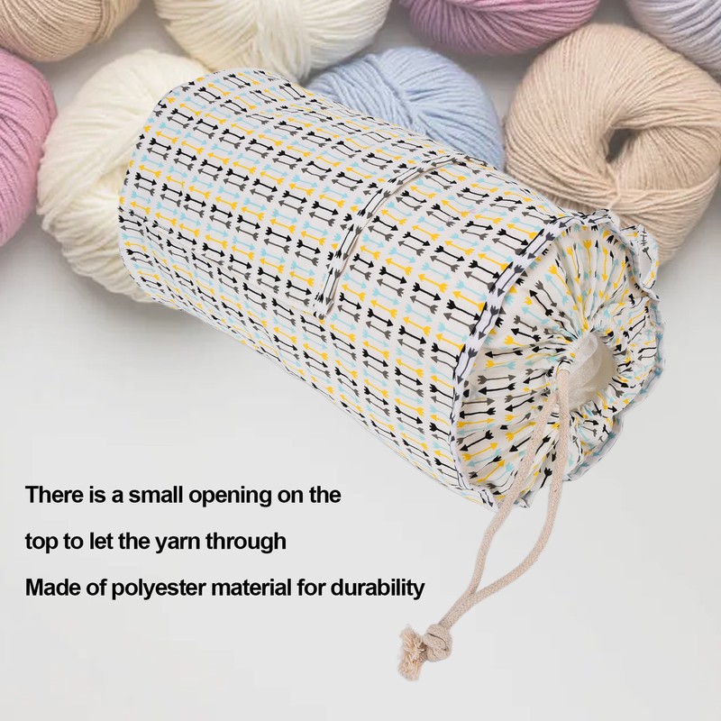 Yarn Bag Drawstring Sealing Storage Organizer Large Knitting Accessories for