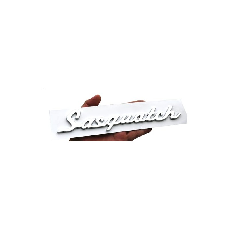 1pc Classic Sasquatch Script Nameplate Letter Emblem 3D Badge Logo