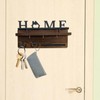 Key Holder Wall Mount - Rustic Wooden Key Hanger Key