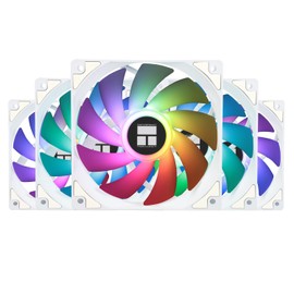 Thermalright TL-C12CW-S X5 CPU Fan 120mm ARGB Case Cooler Fan, 4pin PWM Silent Computer with S-FDB Bearing Included, up to 1550RPM Cooling（5 Quantities）