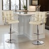 Yaheetech Bar Stools Set of 2, PU Leather Adjustable Swivel