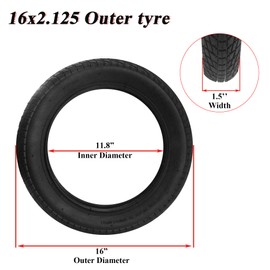 TD naturalaw 16x1.75-2.125 Bike Tire Kit Bike BMX Bike Folding Bike Road Bike Mountain BikeReplacement Wheels - For 10-inch Tires with 6-inch Rims