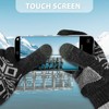 Yonchic Winter Wool Knit Gloves for Men Women, Fleece Lined
