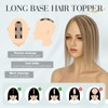 Hairro Human Hair Toppers For Women No Bangs Remy Top
