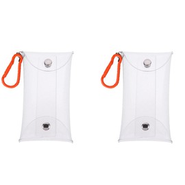 Blind Case Key Holder Storage Bag with 2 Figure Earphone PVC Coin Bag Accessories Gift Wrapping Bag with Buckle for Mountaineering, Washable, Portable, Two Easy Access