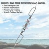 Alwonder 30PCS Double Snap Swivels, Trolling Planer Board Line Release