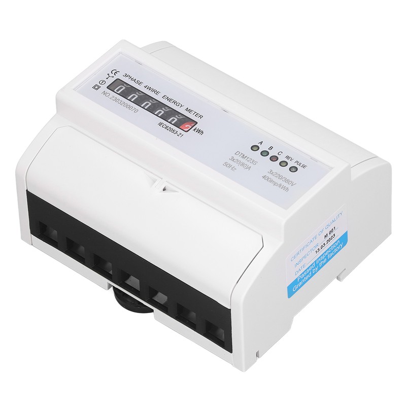 Digital Electric Energy Meter 7P 3 Phase Energy Meter DIN