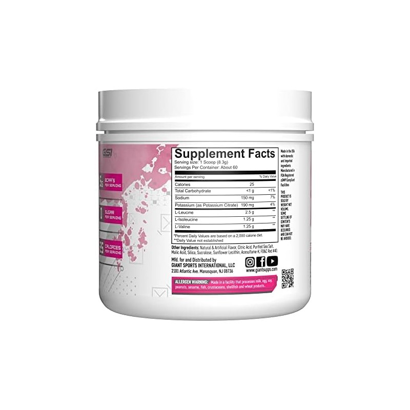 Giant Sports Performance Edge Series BCAA 60 Serving (Watermelon, 60