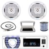 Pyle-Lanzar Pyle Single-DIN Bluetooth Marine MP3 Radio, 2x 6.5” 400W