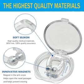 Anti Snoring Devices(8 Pack),Silicone Magnetic Stop Snoring Solution,Snoring Devices for Men and Women