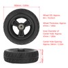 6in Wheelchair Wheel PU Non Slip Wear Resistant Strong Bearing