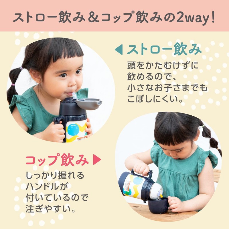 【2way Kids Bottle】 Peacock Children's Bottle 400ml with WEB Limited