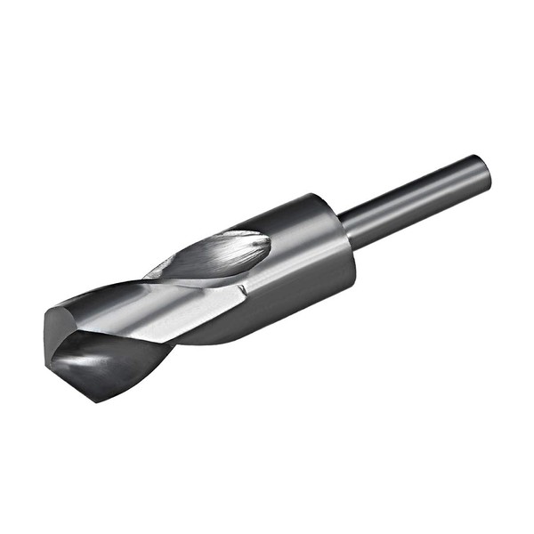 sourcing map Reduced Shank Drill Bit 32mm High Speed Steel HSS 6542 Black Oxide with 1/2 Inch Straight Shank