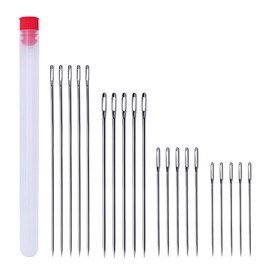 HEALLILY 20 piezas de agujas largas para agujas de coser a mano de ojo grande para hacer costuras de muñecas
