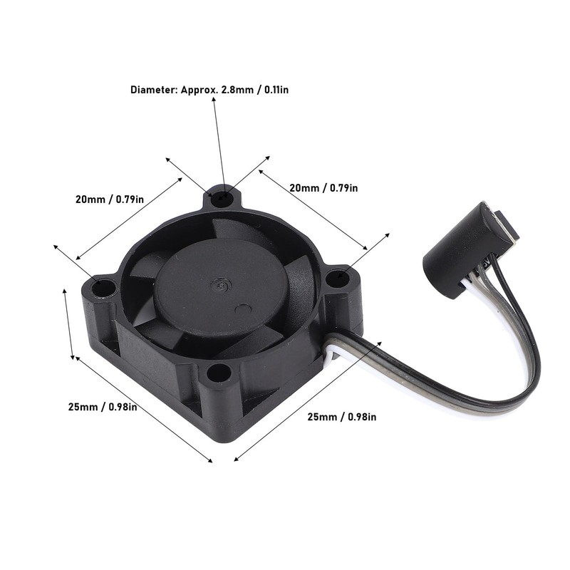 3D Printer Cooling Fan, 2510 5V PWM 18000PRM Oil Bearing