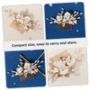 CAXUSD Elegant Ceramic Flower Hair Comb Hair Accessory for Wedding
