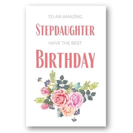 Second Ave Flower Stepdaughter Birthday Greetings Card