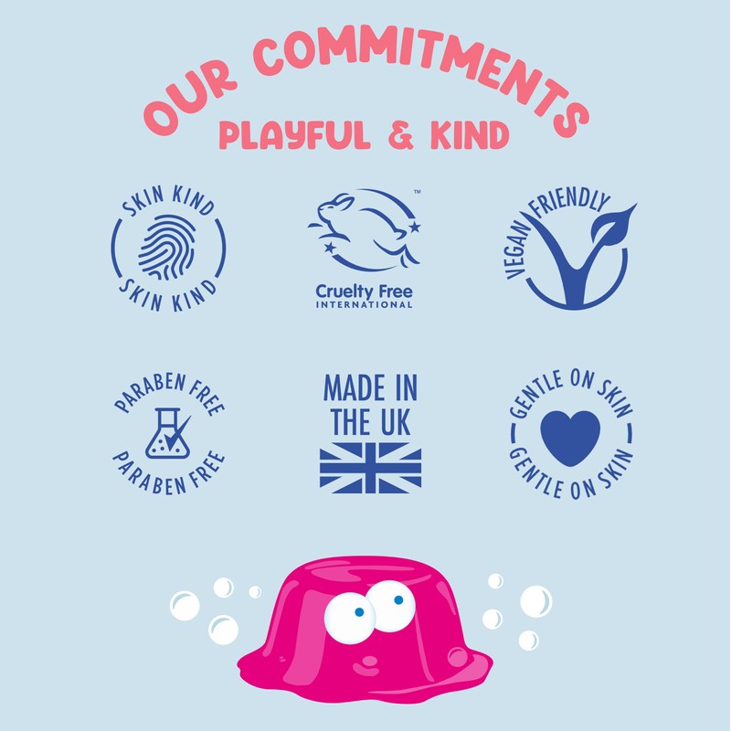 Kids Stuff Pink Wobbly Wash with Strawberry Fragrance | Wobbly