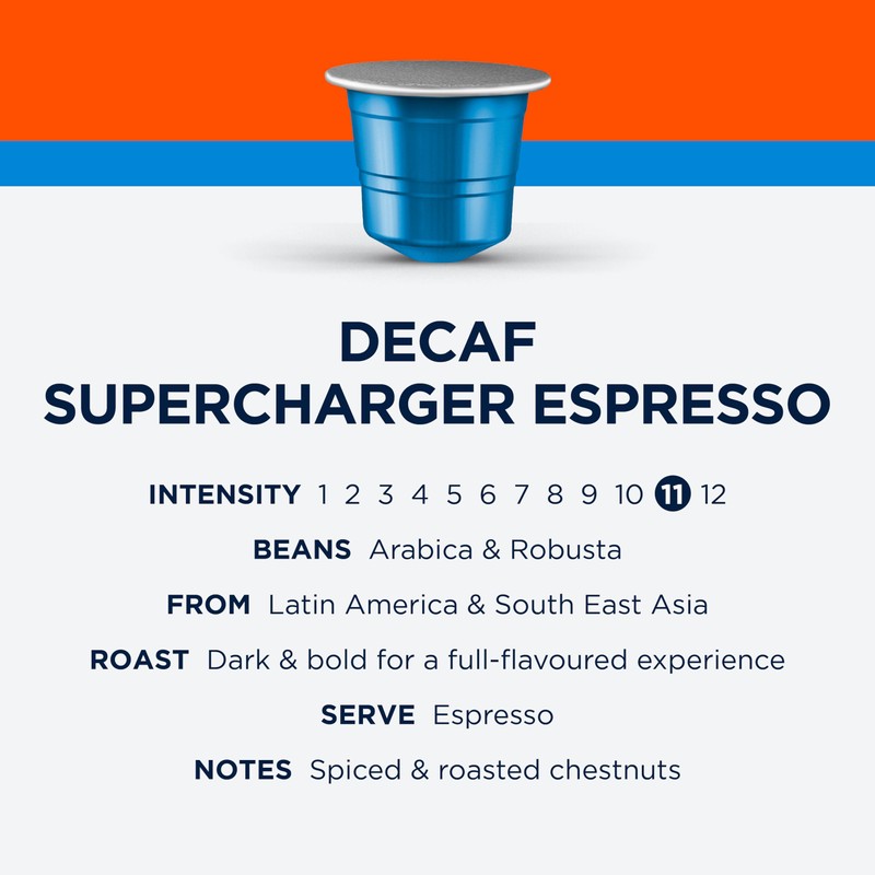 CafePod Coffee Pods Nespresso Compatible Decaf Supercharger Espresso 60 Aluminium