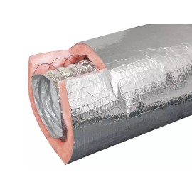 Thermaflex 8-in x 25-Ft Insulated Flexible Round Flex Duct Tube R8 Heating/AC Vent Venting