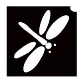 Glimmer Body Art Glitter Tattoo Stencils - Dragonfly (5/Pack)