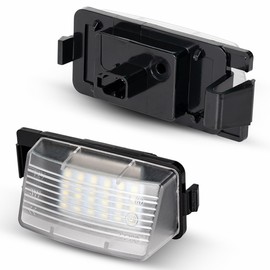 Yankok LED License Plate Lights Compatible with 350Z 370Z GT-R Versa Cube Leaf & Infiniti G25 G35 G37 Q40 Q60, 2 Pack 6500K White Tag Lamp Replacement