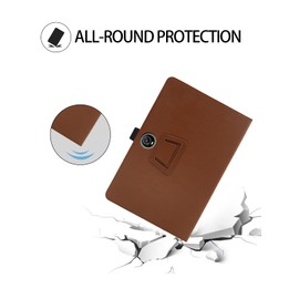 Case for COLORROOM C5/JIKOCXN C5 Android 14 Tablet 11 Inch 2024 Upgraded Version，Premium Leather Business Folio Stand Cover with Hand Strap for Tablet,Brown.